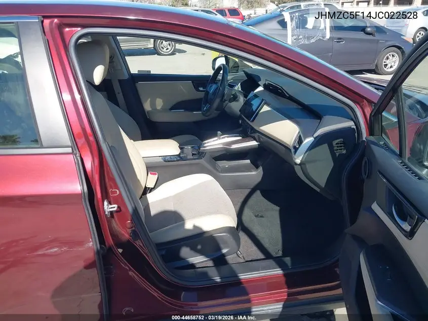 2018 Honda Clarity Plug-In Hybrid VIN: JHMZC5F14JC022528 Lot: 44658752