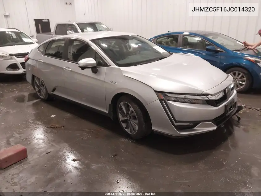 2018 Honda Clarity Plug-In Hybrid VIN: JHMZC5F16JC014320 Lot: 44798972