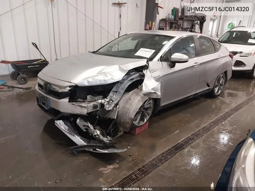 2018 Honda Clarity Plug-In Hybrid VIN: JHMZC5F16JC014320 Lot: 44798972