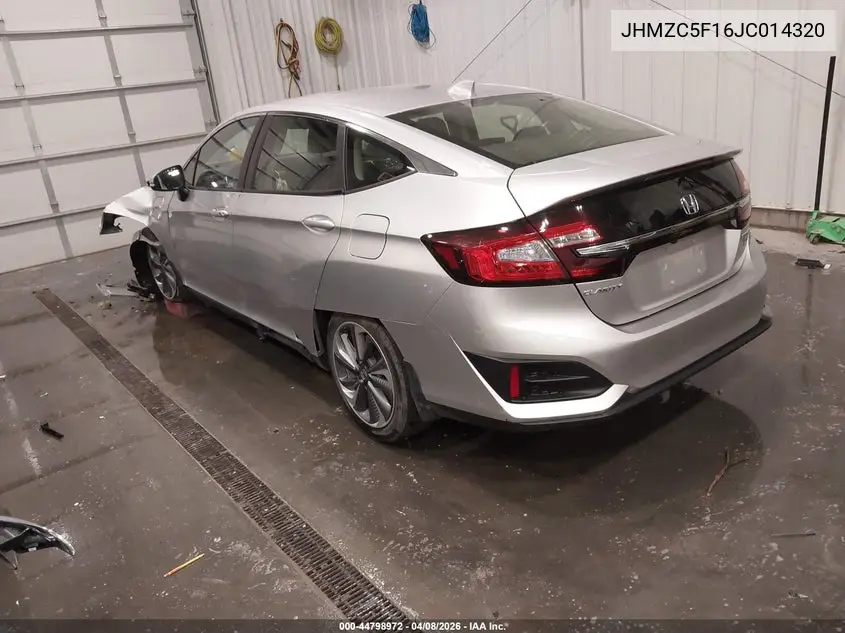 2018 Honda Clarity Plug-In Hybrid VIN: JHMZC5F16JC014320 Lot: 44798972