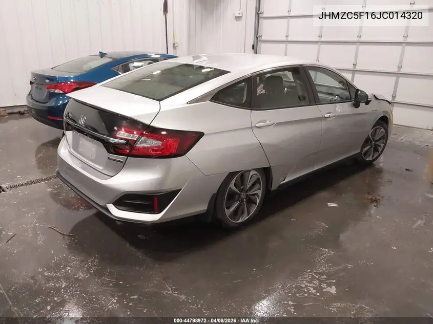 2018 Honda Clarity Plug-In Hybrid VIN: JHMZC5F16JC014320 Lot: 44798972