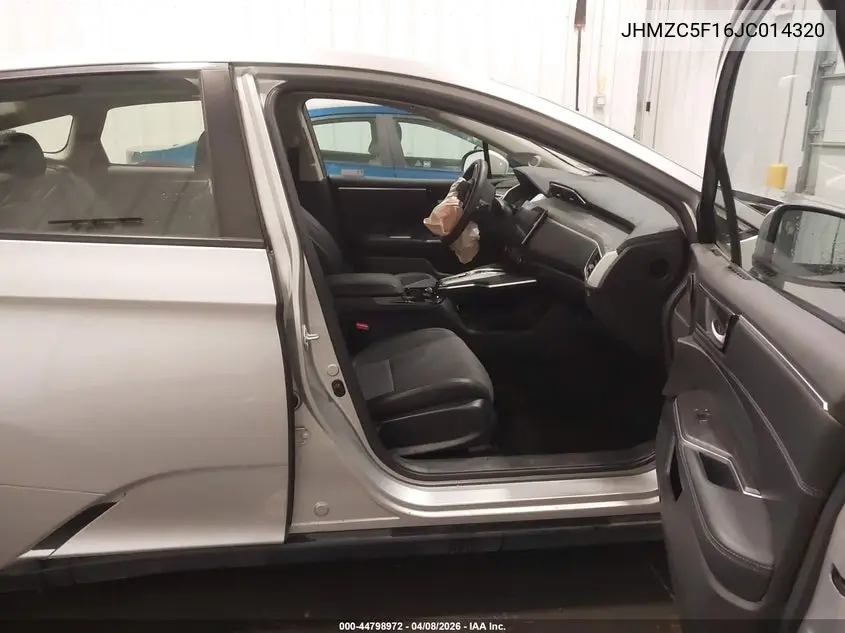 2018 Honda Clarity Plug-In Hybrid VIN: JHMZC5F16JC014320 Lot: 44798972