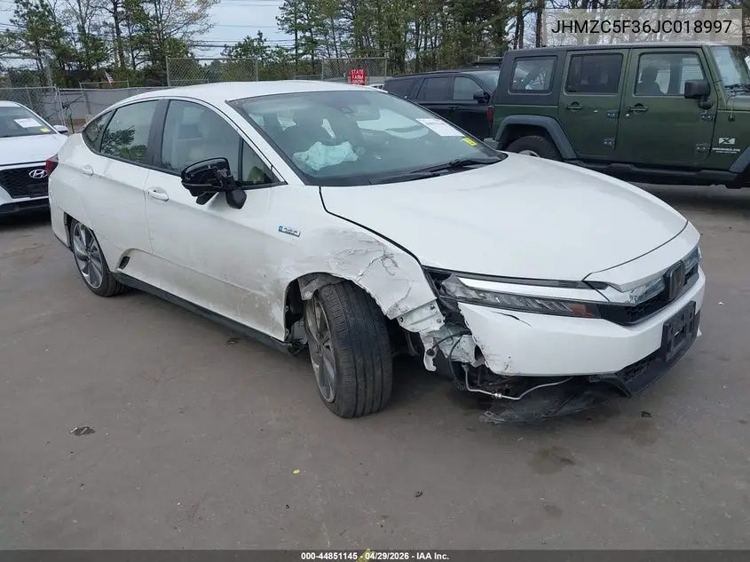 2018 Honda Clarity Plug-In Hybrid Touring VIN: JHMZC5F36JC018997 Lot: 44851145
