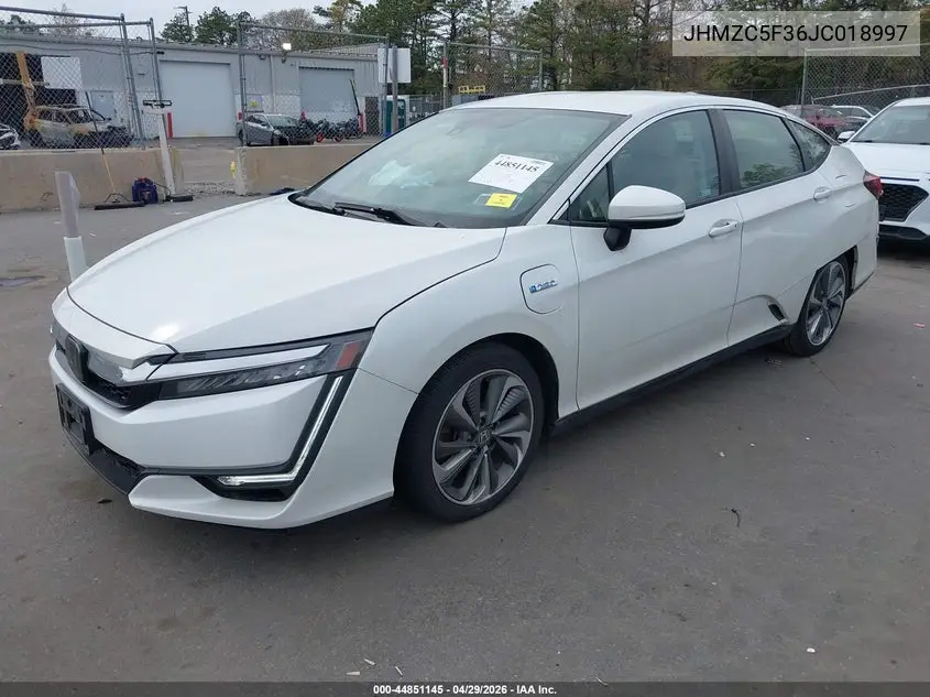 2018 Honda Clarity Plug-In Hybrid Touring VIN: JHMZC5F36JC018997 Lot: 44851145
