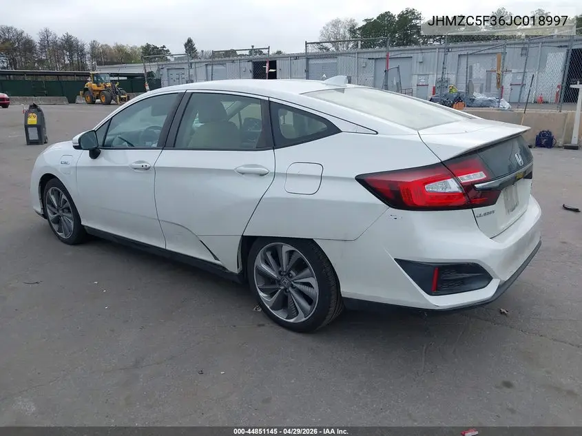2018 Honda Clarity Plug-In Hybrid Touring VIN: JHMZC5F36JC018997 Lot: 44851145
