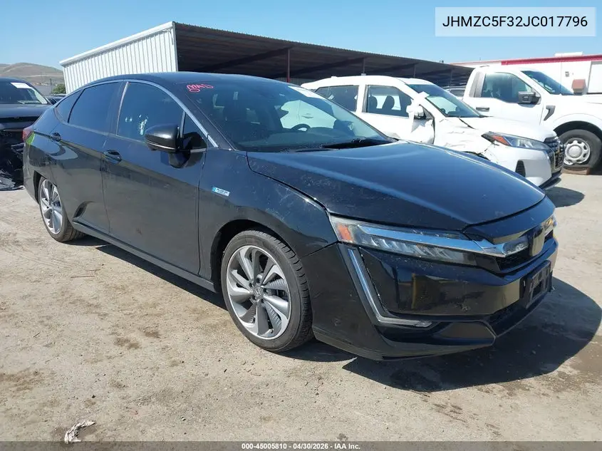 2018 Honda Clarity Plug-In Hybrid Touring VIN: JHMZC5F32JC017796 Lot: 45005810