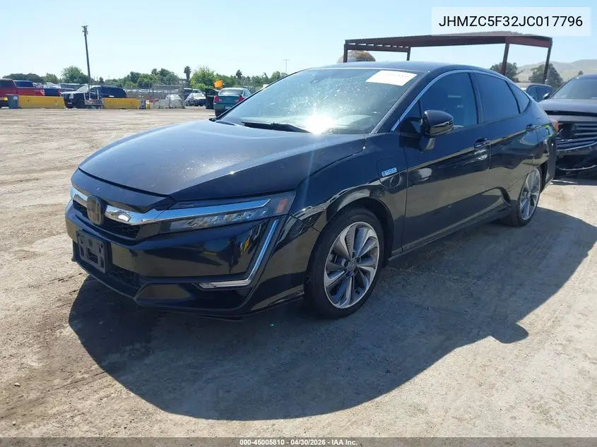 2018 Honda Clarity Plug-In Hybrid Touring VIN: JHMZC5F32JC017796 Lot: 45005810