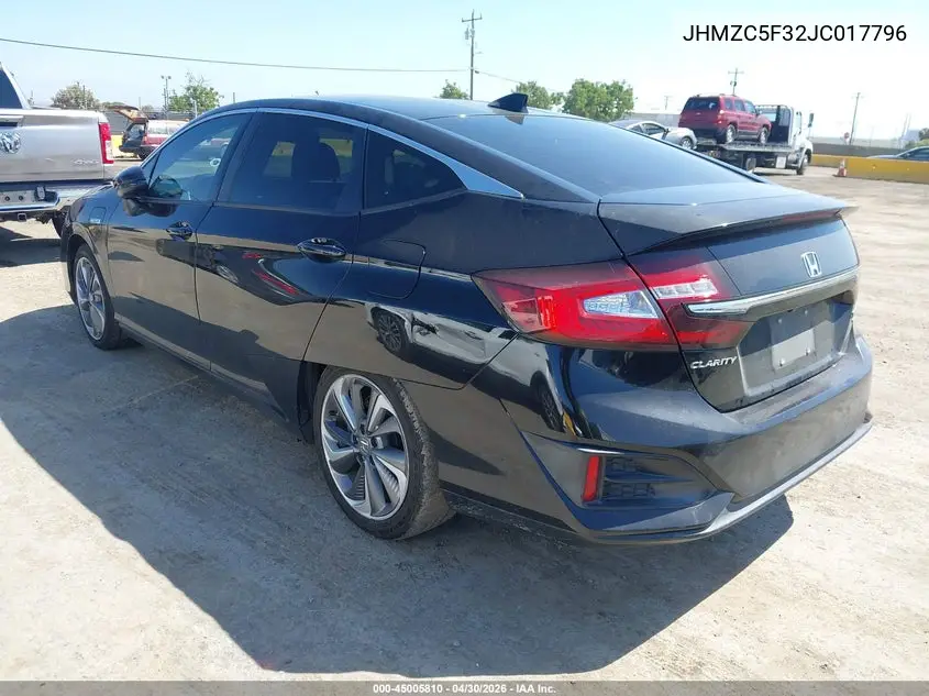 2018 Honda Clarity Plug-In Hybrid Touring VIN: JHMZC5F32JC017796 Lot: 45005810