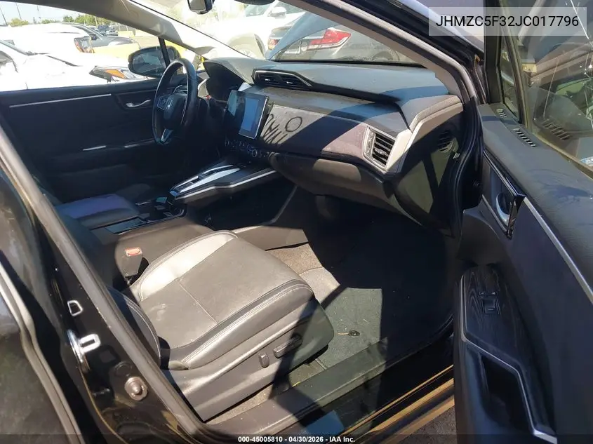 2018 Honda Clarity Plug-In Hybrid Touring VIN: JHMZC5F32JC017796 Lot: 45005810