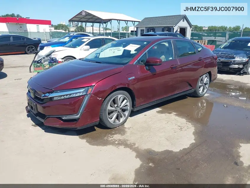 2018 Honda Clarity Plug-In Hybrid Touring VIN: JHMZC5F39JC007900 Lot: 45045063