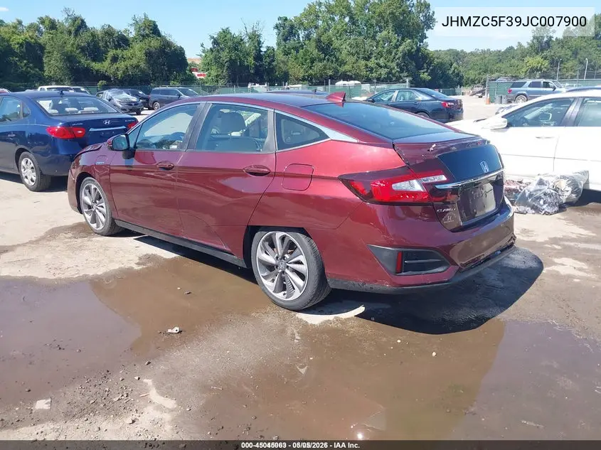 2018 Honda Clarity Plug-In Hybrid Touring VIN: JHMZC5F39JC007900 Lot: 45045063