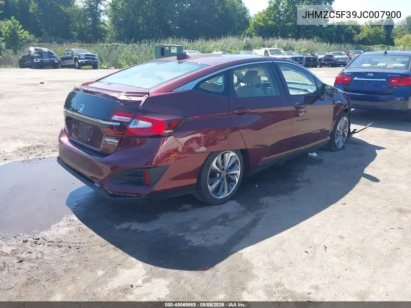 2018 Honda Clarity Plug-In Hybrid Touring VIN: JHMZC5F39JC007900 Lot: 45045063