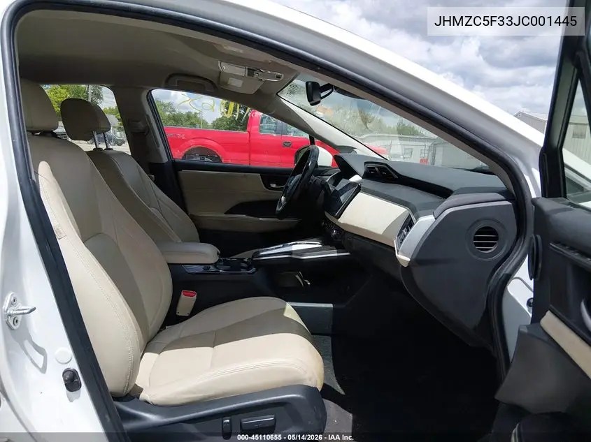 2018 Honda Clarity Plug-In Hybrid Touring VIN: JHMZC5F33JC001445 Lot: 45110655