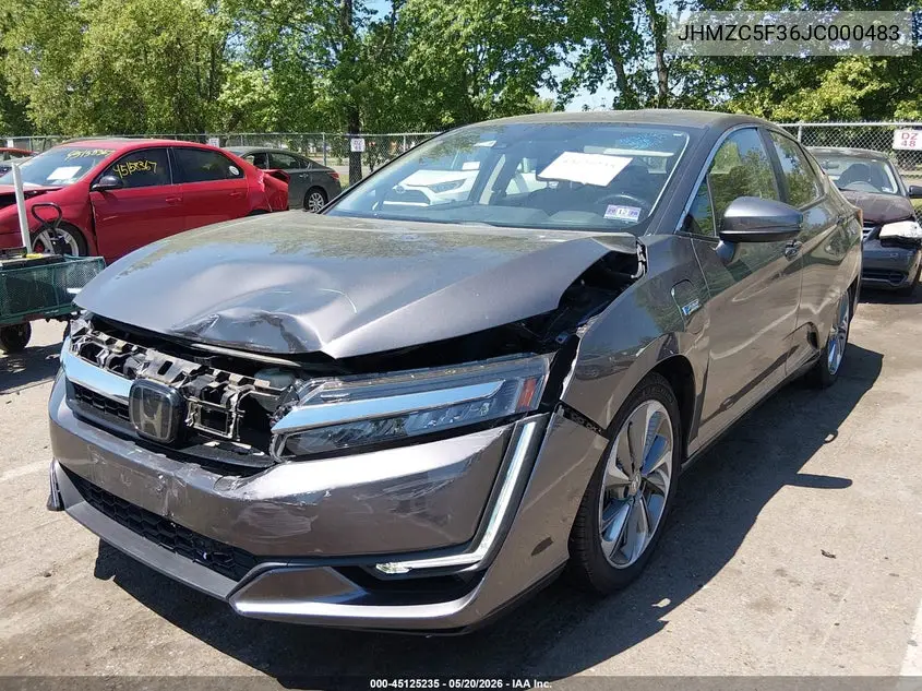 2018 Honda Clarity Plug-In Hybrid Touring VIN: JHMZC5F36JC000483 Lot: 45125235