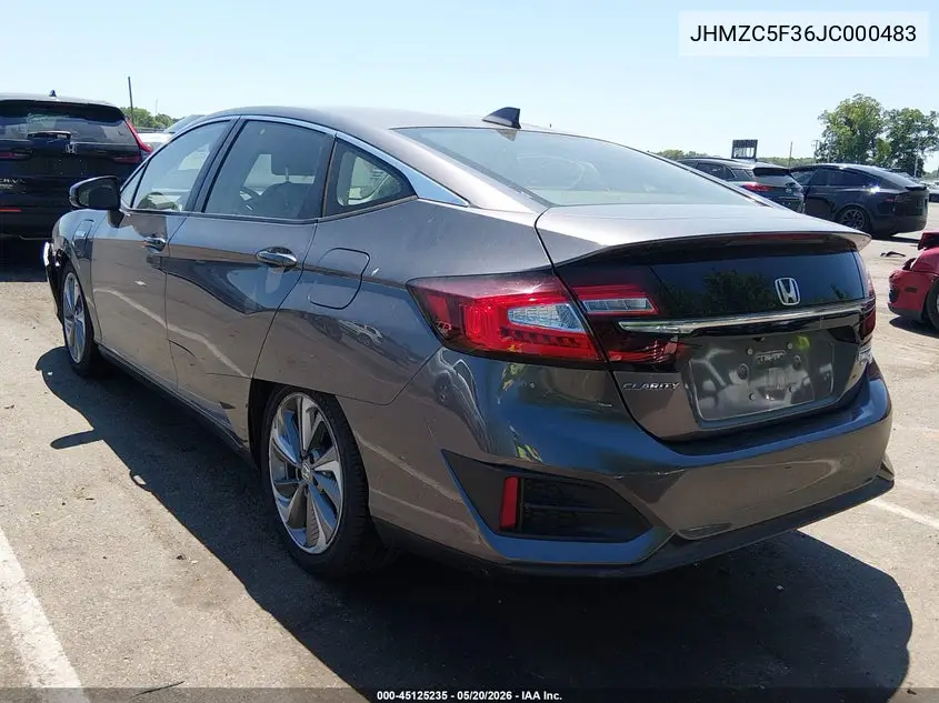 2018 Honda Clarity Plug-In Hybrid Touring VIN: JHMZC5F36JC000483 Lot: 45125235