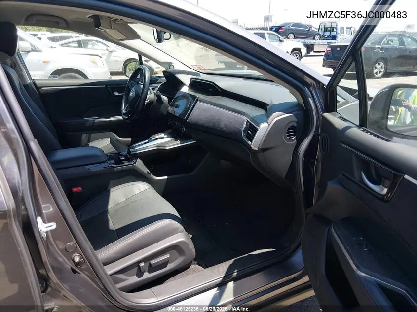 2018 Honda Clarity Plug-In Hybrid Touring VIN: JHMZC5F36JC000483 Lot: 45125235
