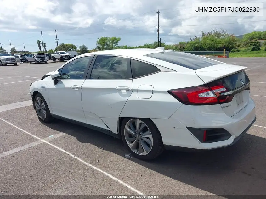 2018 Honda Clarity Plug-In Hybrid VIN: JHMZC5F17JC022930 Lot: 45128858