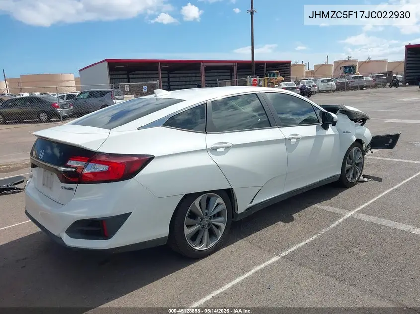 2018 Honda Clarity Plug-In Hybrid VIN: JHMZC5F17JC022930 Lot: 45128858