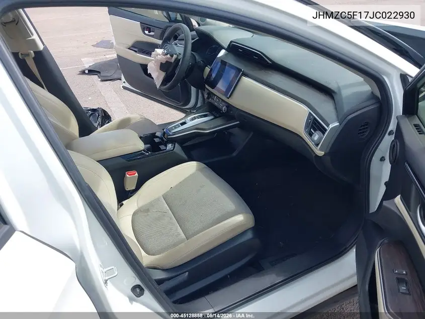 2018 Honda Clarity Plug-In Hybrid VIN: JHMZC5F17JC022930 Lot: 45128858