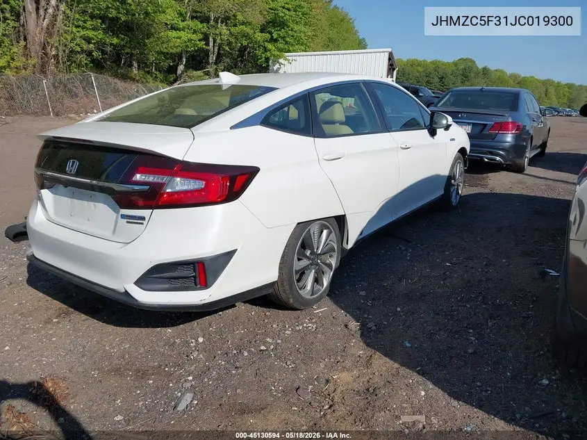 2018 Honda Clarity Plug-In Hybrid Touring VIN: JHMZC5F31JC019300 Lot: 45130594