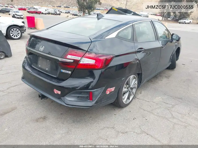 2018 Honda Clarity Plug-In Hybrid VIN: JHMZC5F17JC000555 Lot: 45139511