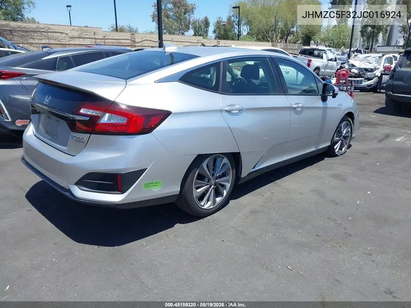 2018 Honda Clarity Plug-In Hybrid Touring VIN: JHMZC5F32JC016924 Lot: 45159320