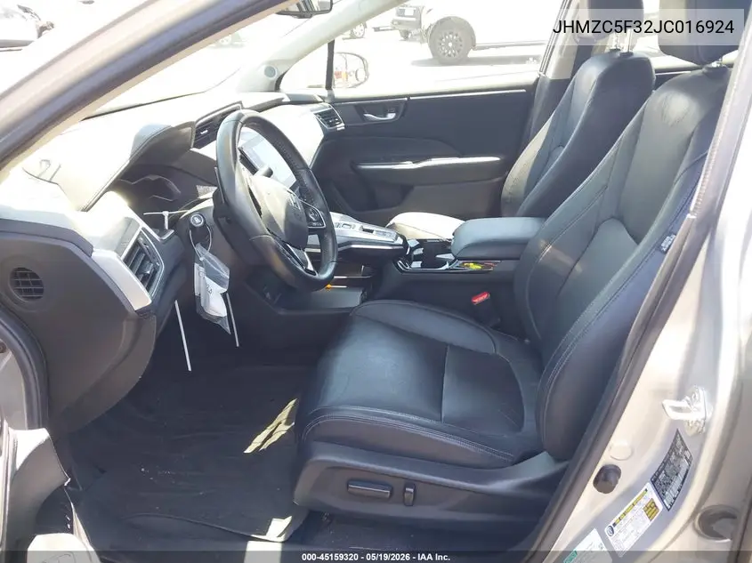2018 Honda Clarity Plug-In Hybrid Touring VIN: JHMZC5F32JC016924 Lot: 45159320