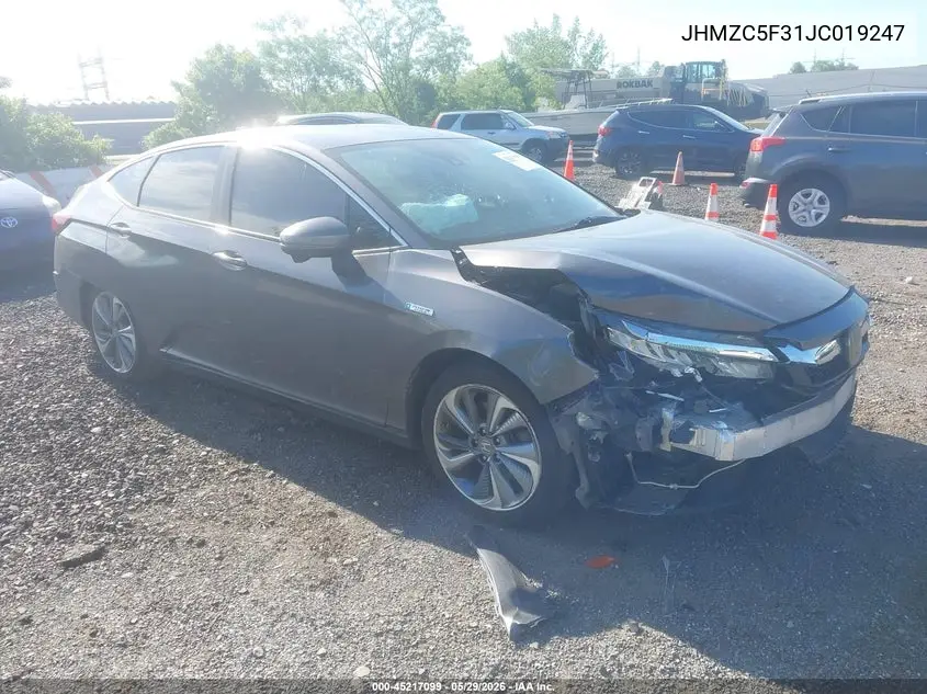 2018 Honda Clarity Plug-In Hybrid Touring VIN: JHMZC5F31JC019247 Lot: 45217099