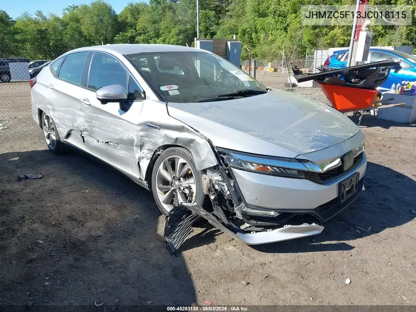 2018 Honda Clarity Plug-In Hybrid VIN: JHMZC5F13JC018115 Lot: 45283138