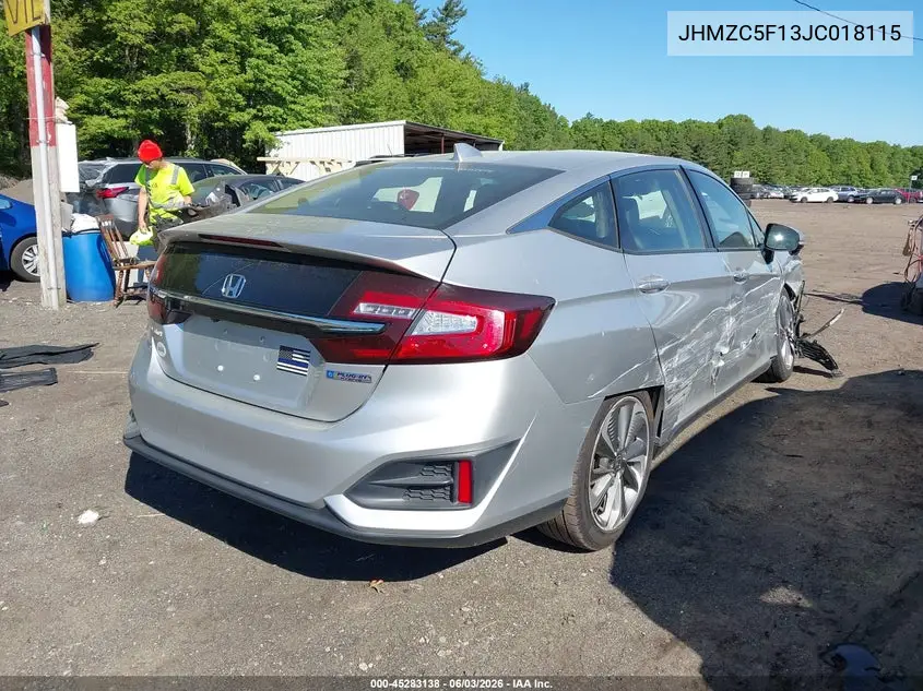 2018 Honda Clarity Plug-In Hybrid VIN: JHMZC5F13JC018115 Lot: 45283138