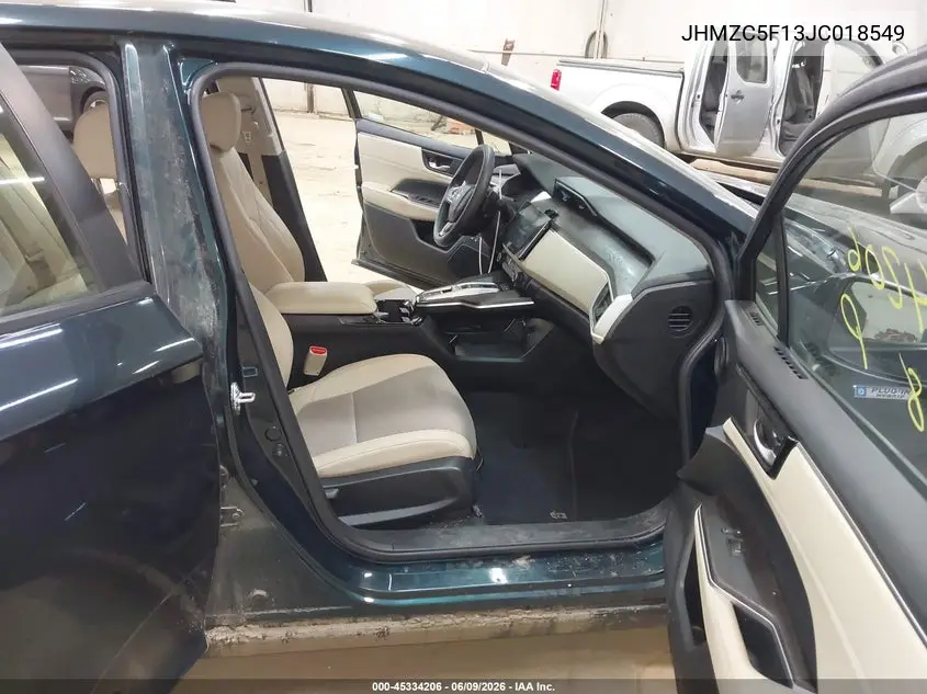 2018 Honda Clarity Plug-In Hybrid VIN: JHMZC5F13JC018549 Lot: 45334206