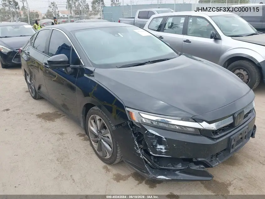 2018 Honda Clarity Plug-In Hybrid Touring VIN: JHMZC5F3XJC000115 Lot: 45343584