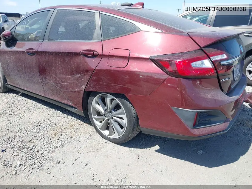 2018 Honda Clarity Plug-In Hybrid Touring VIN: JHMZC5F34JC000238 Lot: 45360433