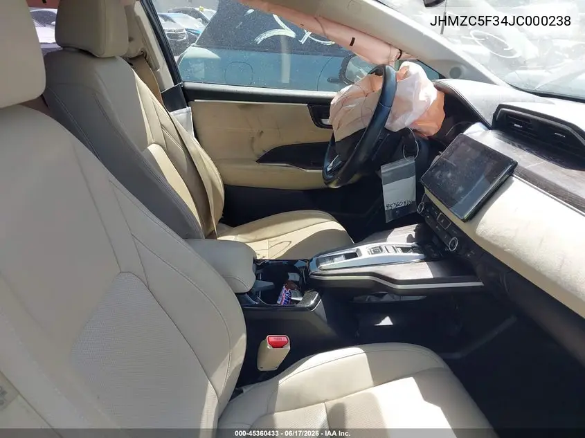 2018 Honda Clarity Plug-In Hybrid Touring VIN: JHMZC5F34JC000238 Lot: 45360433