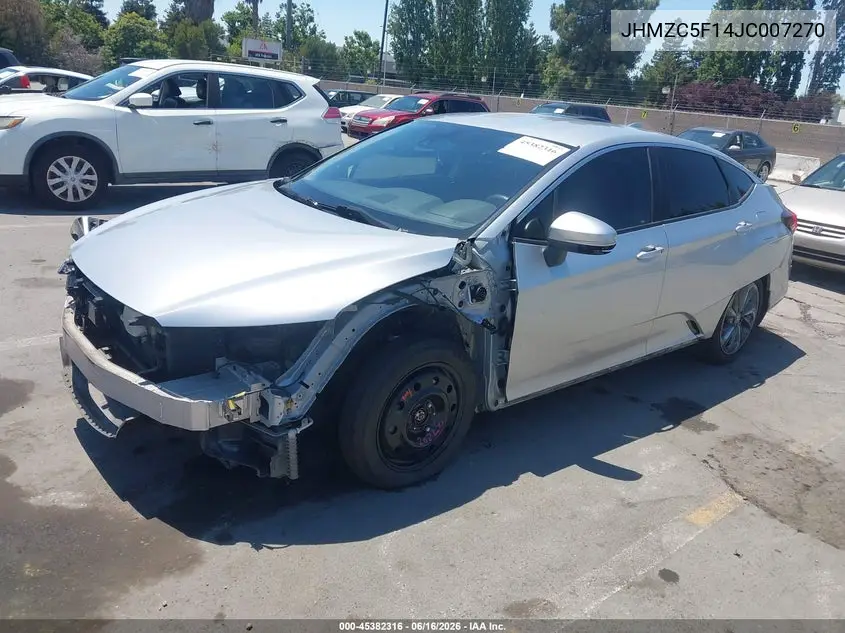 2018 Honda Clarity Plug-In Hybrid VIN: JHMZC5F14JC007270 Lot: 45382316