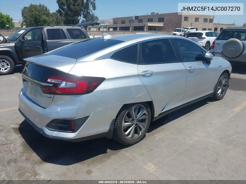 2018 Honda Clarity Plug-In Hybrid VIN: JHMZC5F14JC007270 Lot: 45382316