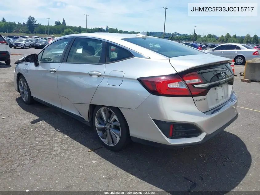 2018 Honda Clarity Plug-In Hybrid Touring VIN: JHMZC5F33JC015717 Lot: 45385860