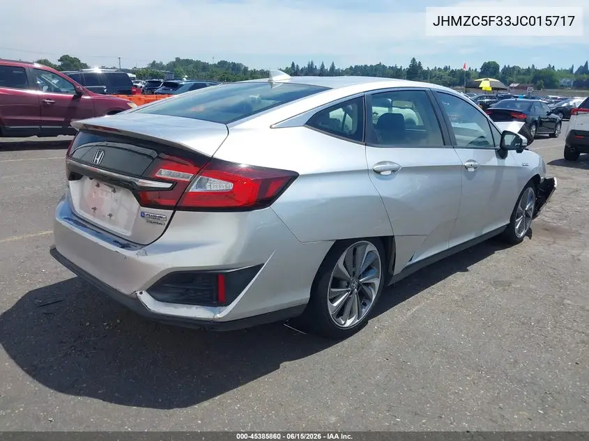 2018 Honda Clarity Plug-In Hybrid Touring VIN: JHMZC5F33JC015717 Lot: 45385860