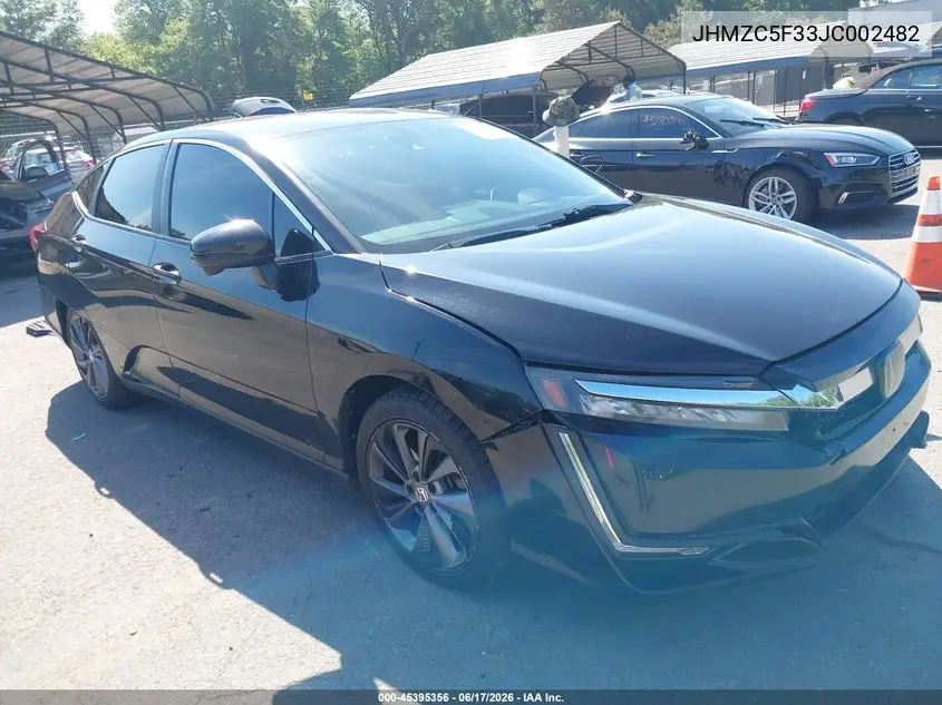 2018 Honda Clarity Plug-In Hybrid Touring VIN: JHMZC5F33JC002482 Lot: 45395356