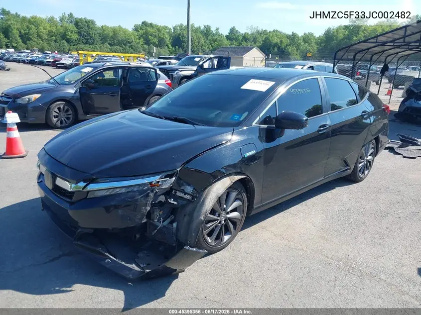 2018 Honda Clarity Plug-In Hybrid Touring VIN: JHMZC5F33JC002482 Lot: 45395356