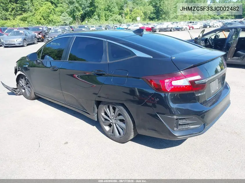 2018 Honda Clarity Plug-In Hybrid Touring VIN: JHMZC5F33JC002482 Lot: 45395356