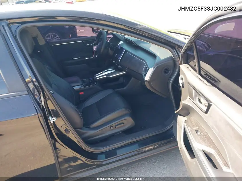 2018 Honda Clarity Plug-In Hybrid Touring VIN: JHMZC5F33JC002482 Lot: 45395356