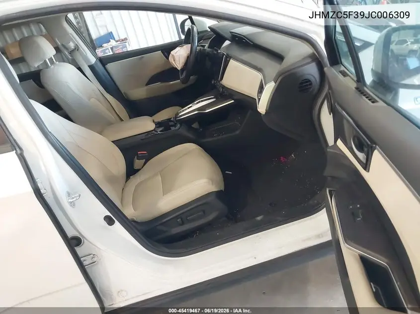 2018 Honda Clarity Plug-In Hybrid Touring VIN: JHMZC5F39JC006309 Lot: 45419467
