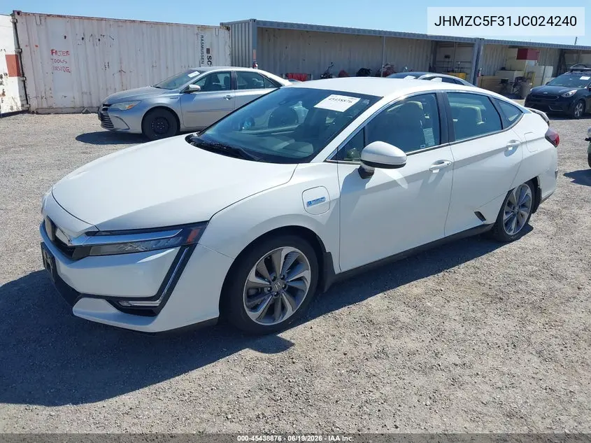 2018 Honda Clarity Plug-In Hybrid Touring VIN: JHMZC5F31JC024240 Lot: 45438876