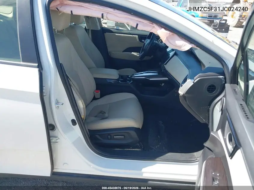 2018 Honda Clarity Plug-In Hybrid Touring VIN: JHMZC5F31JC024240 Lot: 45438876
