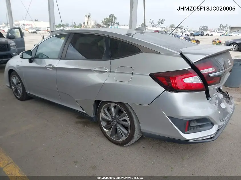2018 Honda Clarity Plug-In Hybrid VIN: JHMZC5F18JC020006 Lot: 45453035