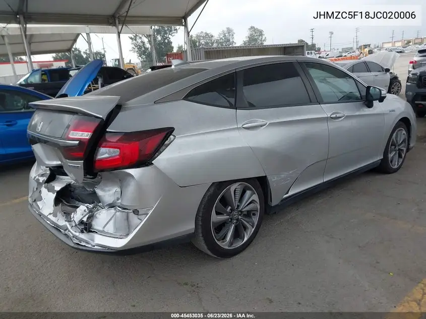2018 Honda Clarity Plug-In Hybrid VIN: JHMZC5F18JC020006 Lot: 45453035