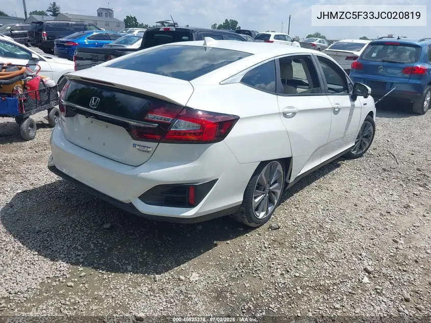 2018 Honda Clarity Plug-In Hybrid Touring VIN: JHMZC5F33JC020819 Lot: 45525378