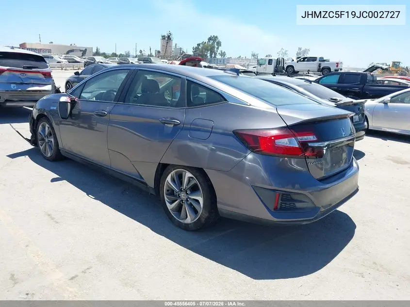2018 Honda Clarity Plug-In Hybrid VIN: JHMZC5F19JC002727 Lot: 45556405