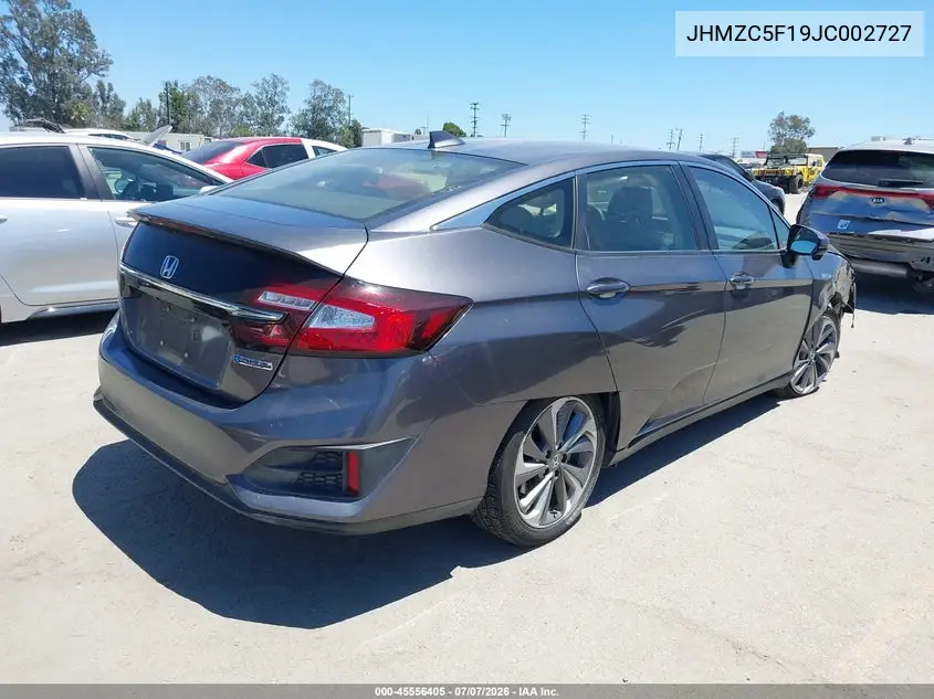 2018 Honda Clarity Plug-In Hybrid VIN: JHMZC5F19JC002727 Lot: 45556405